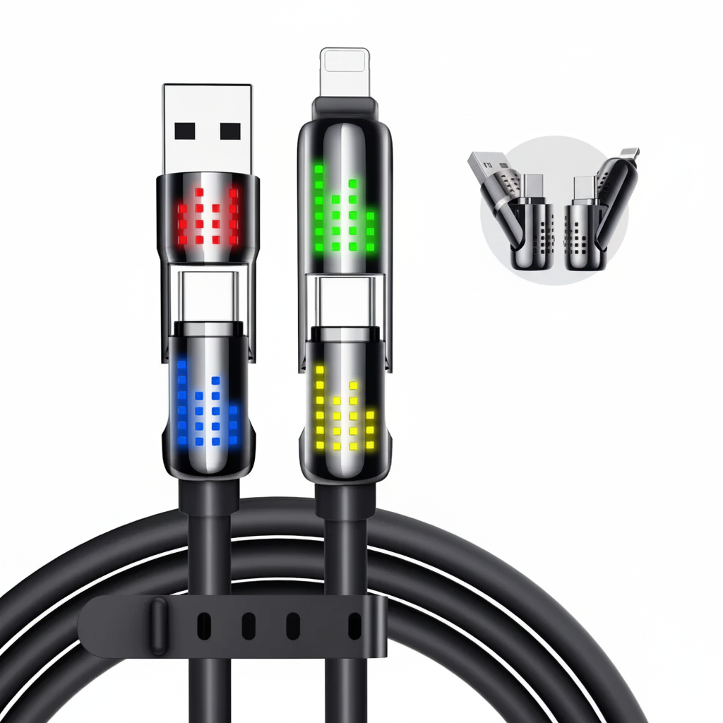 MAGIC JOHN 4-in-1 USB Charging Cable MFish fast charging
