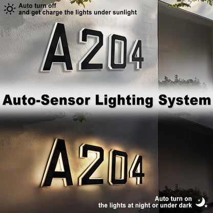 🏡 Upgrade Your Home’s Curb Appeal ✨ Modern LED House Number Light – For Stylish, All-Night Visibility!