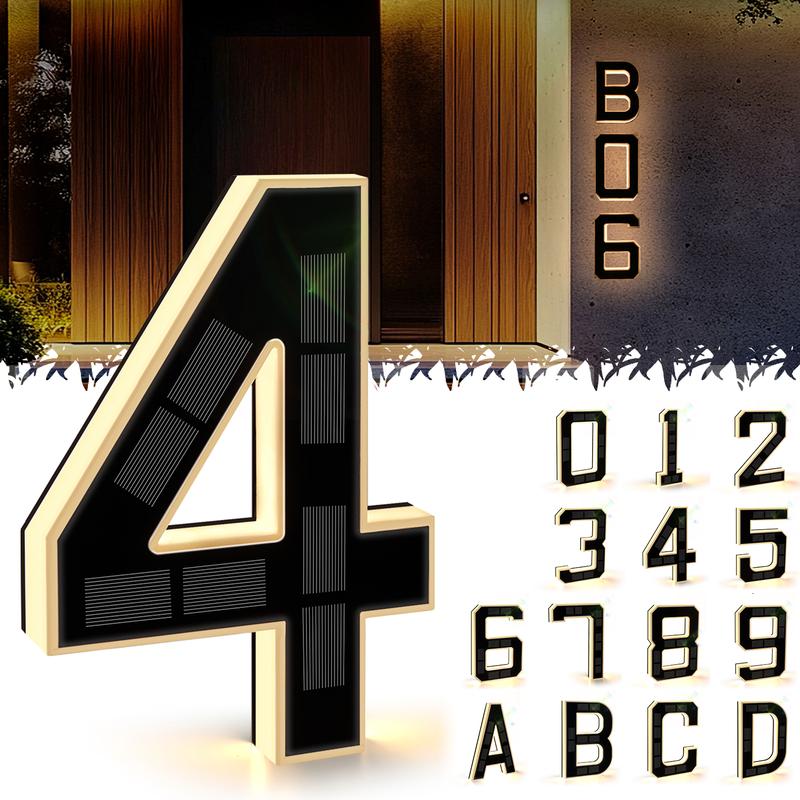 🏡 Upgrade Your Home’s Curb Appeal ✨ Modern LED House Number Light – For Stylish, All-Night Visibility!