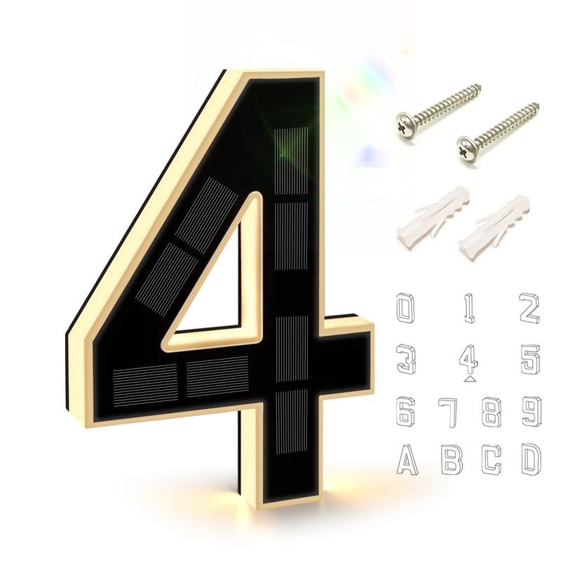 🏡 Upgrade Your Home’s Curb Appeal ✨ Modern LED House Number Light – For Stylish, All-Night Visibility!